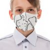 Fashion Plümo | Organic Linen Kids Mask - Scary Stripe